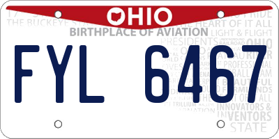 OH license plate FYL6467