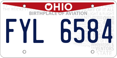 OH license plate FYL6584