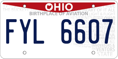 OH license plate FYL6607