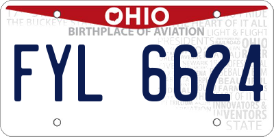 OH license plate FYL6624