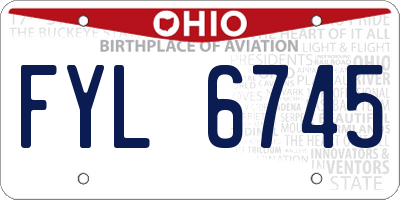 OH license plate FYL6745