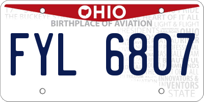 OH license plate FYL6807