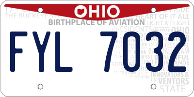 OH license plate FYL7032