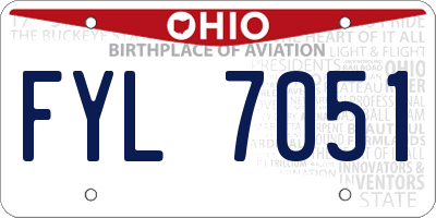 OH license plate FYL7051