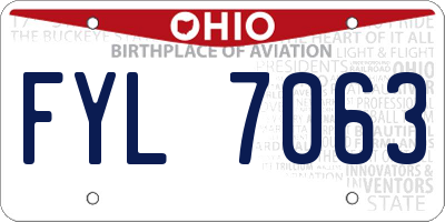 OH license plate FYL7063