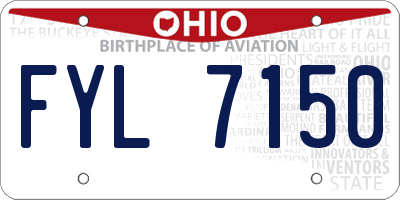 OH license plate FYL7150