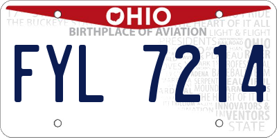 OH license plate FYL7214