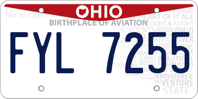 OH license plate FYL7255