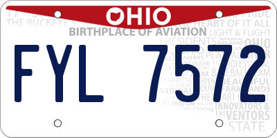 OH license plate FYL7572