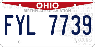 OH license plate FYL7739