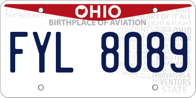 OH license plate FYL8089