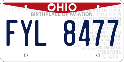 OH license plate FYL8477