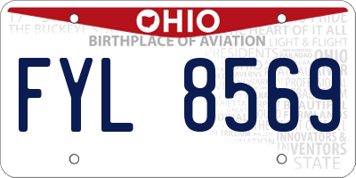 OH license plate FYL8569