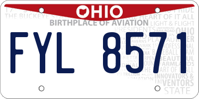 OH license plate FYL8571