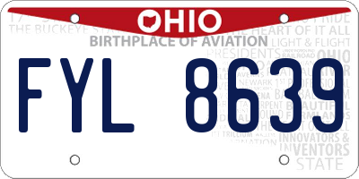 OH license plate FYL8639