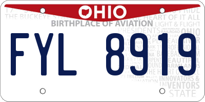 OH license plate FYL8919