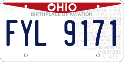 OH license plate FYL9171