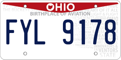 OH license plate FYL9178