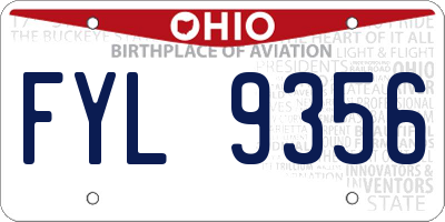 OH license plate FYL9356