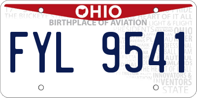 OH license plate FYL9541