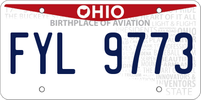 OH license plate FYL9773