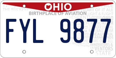 OH license plate FYL9877