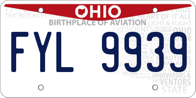 OH license plate FYL9939