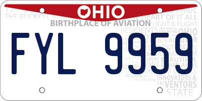 OH license plate FYL9959
