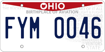 OH license plate FYM0046