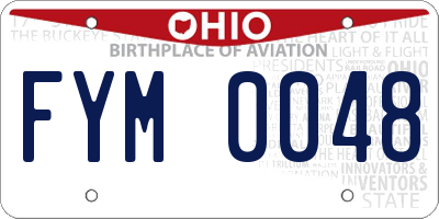 OH license plate FYM0048