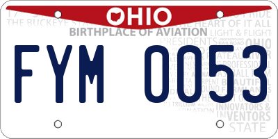 OH license plate FYM0053