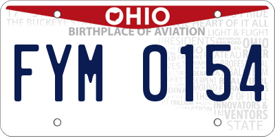 OH license plate FYM0154