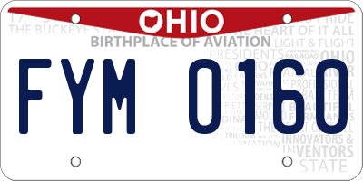 OH license plate FYM0160