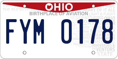 OH license plate FYM0178