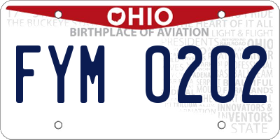 OH license plate FYM0202