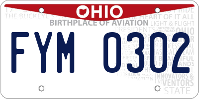 OH license plate FYM0302