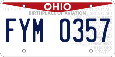 OH license plate FYM0357