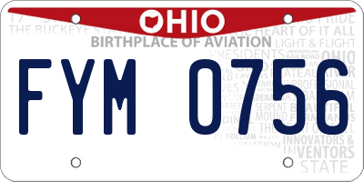 OH license plate FYM0756