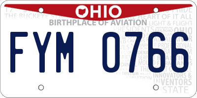 OH license plate FYM0766