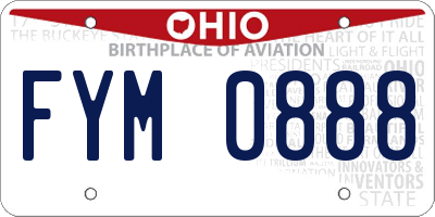 OH license plate FYM0888