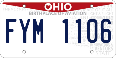 OH license plate FYM1106