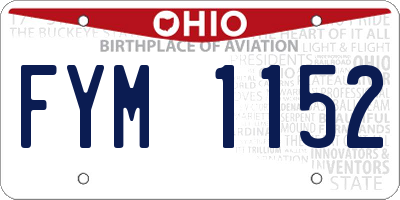 OH license plate FYM1152