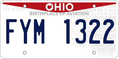 OH license plate FYM1322
