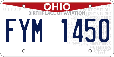 OH license plate FYM1450
