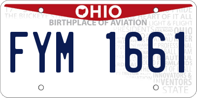 OH license plate FYM1661