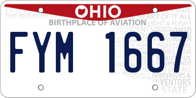 OH license plate FYM1667