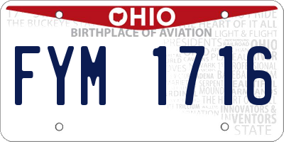 OH license plate FYM1716