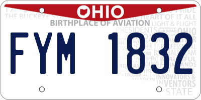 OH license plate FYM1832