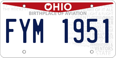 OH license plate FYM1951