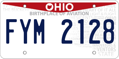 OH license plate FYM2128